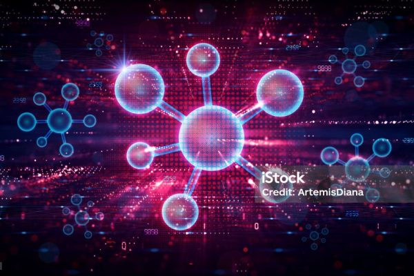 Computational Chemistry - Area of Chemistry that Uses Computer Simulations to Assist in Solving Complex Chemical and Biochemical Problems - Conceptual Illustration